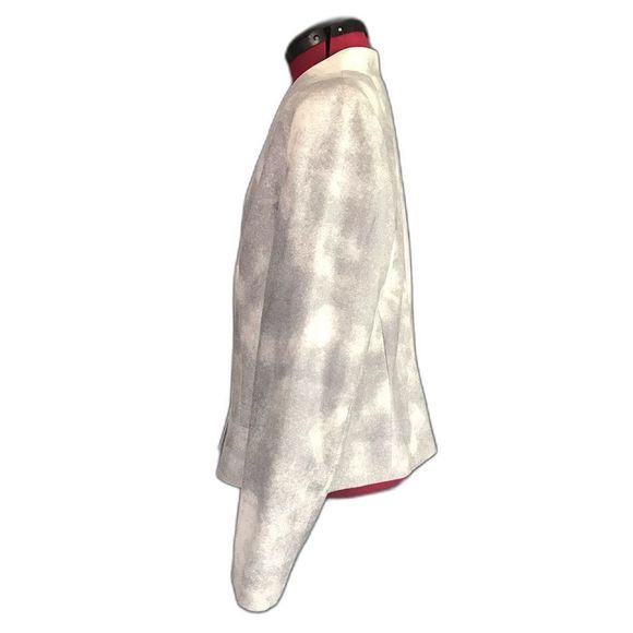 Tahari ASL Blazer Women’s Size 14 Grey Open Front Long Sleeve Shoulder Pads - Picture 3 of 8